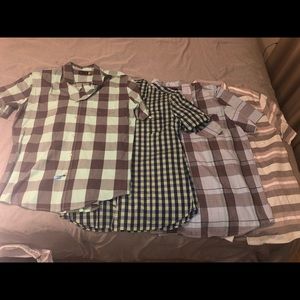 Four piece short sleeve button up bundle